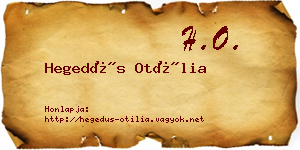 Hegedűs Otília névjegykártya