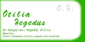 otilia hegedus business card